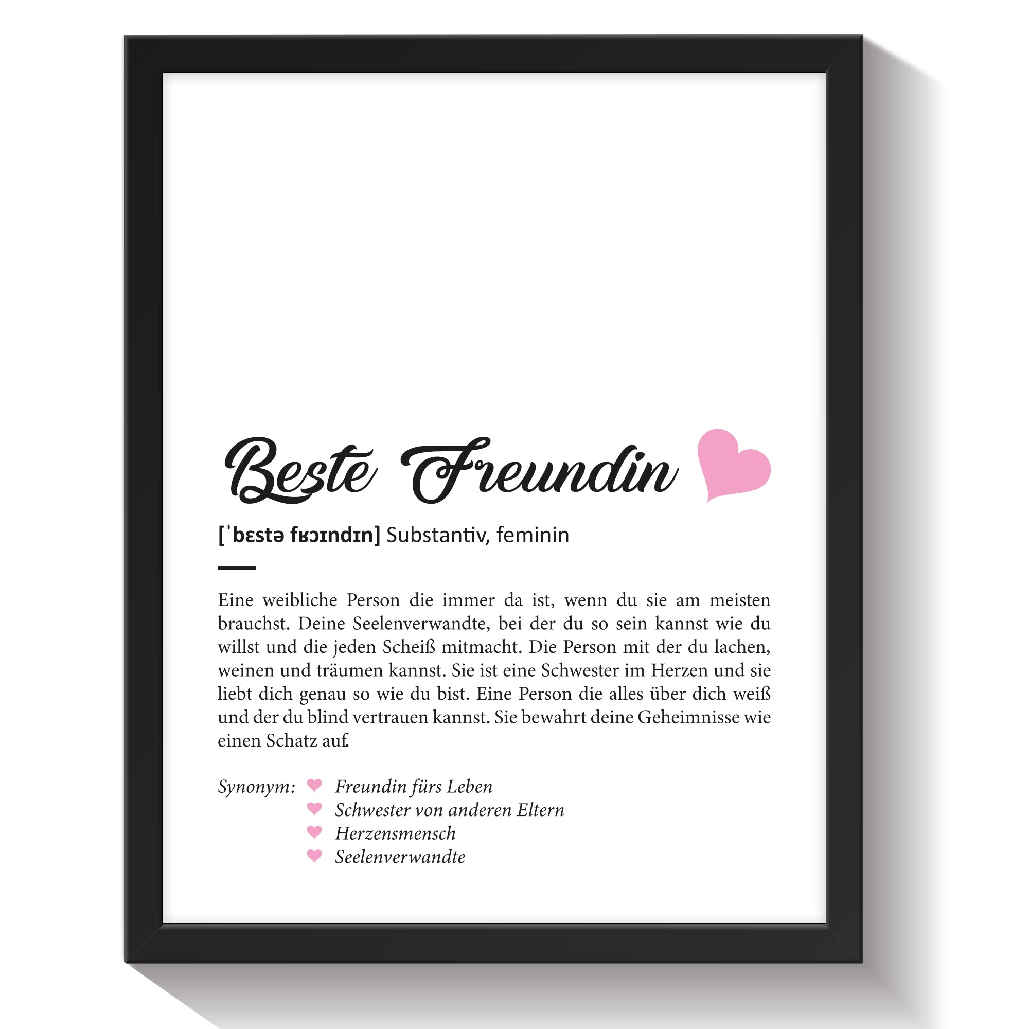 Definition Poster, Kunstdrucke & Worterklärung auf DIN A4 Premium-Foto-Papier