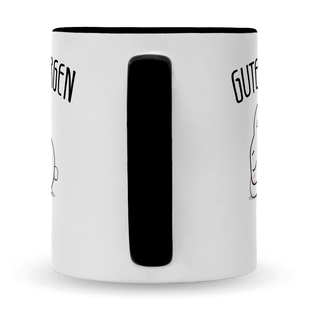 Bedruckte Tasse mit Spruch Guten Morgen Hase