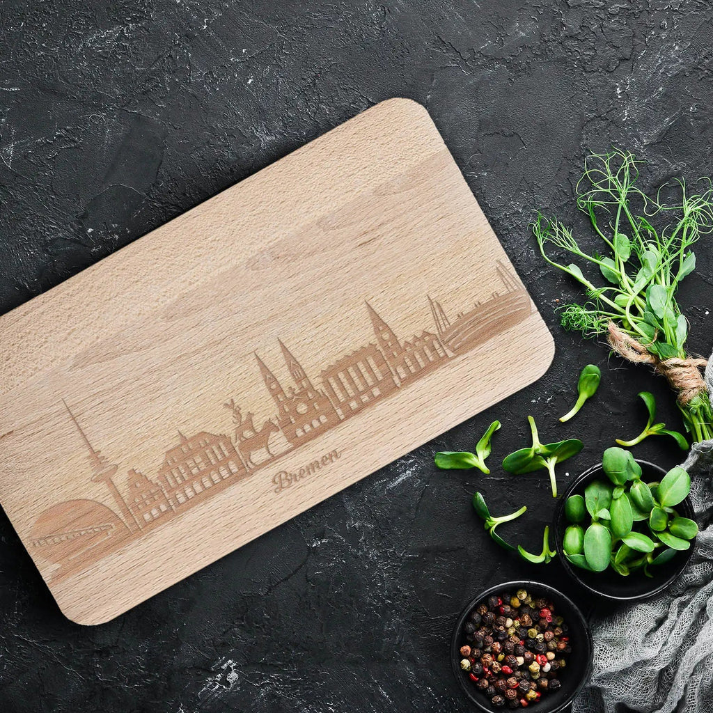 Frühstücksbrettchen Skyline Bremen