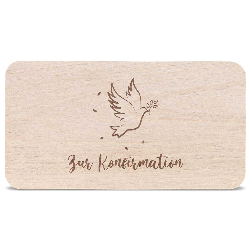 Frühstücksbrettchen mit Gravur "Konfirmation Vogel"
