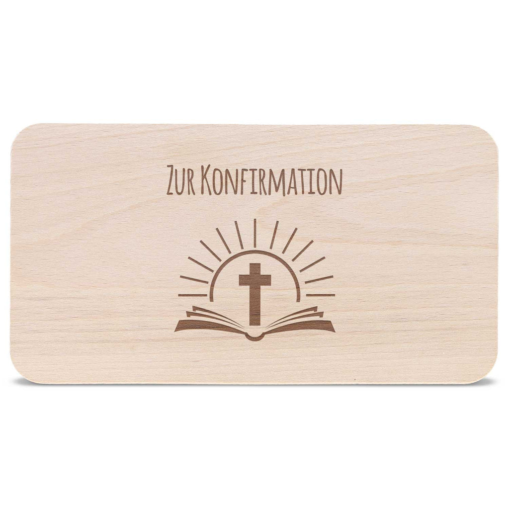 Frühstücksbrettchen mit Gravur "Konfirmation Bibel"