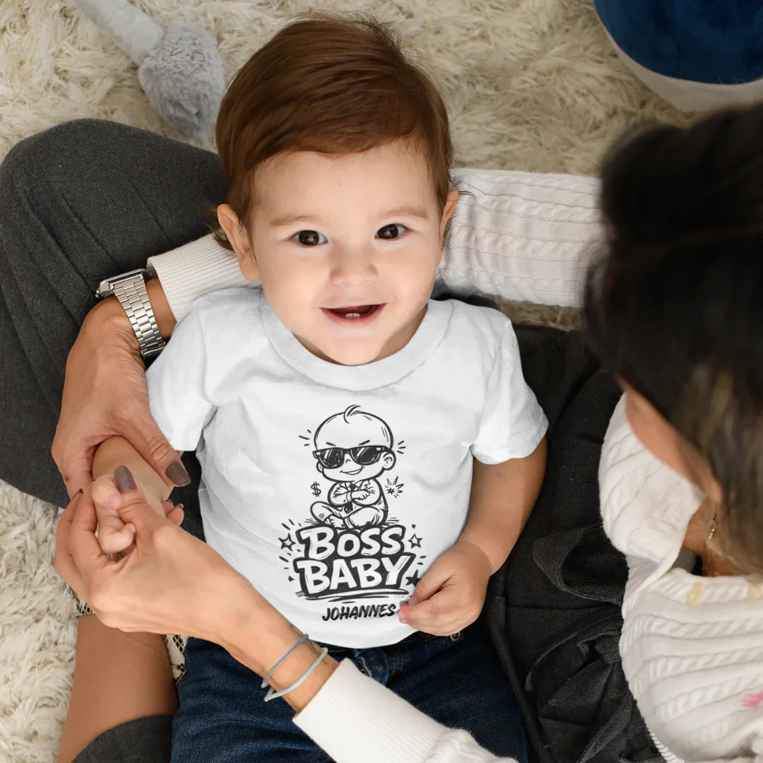Baby T-Shirt BOSS BABY Rundhals personalisiert