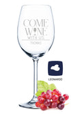 Leonardo Weinglas mit Gravur "Come Wine with us"