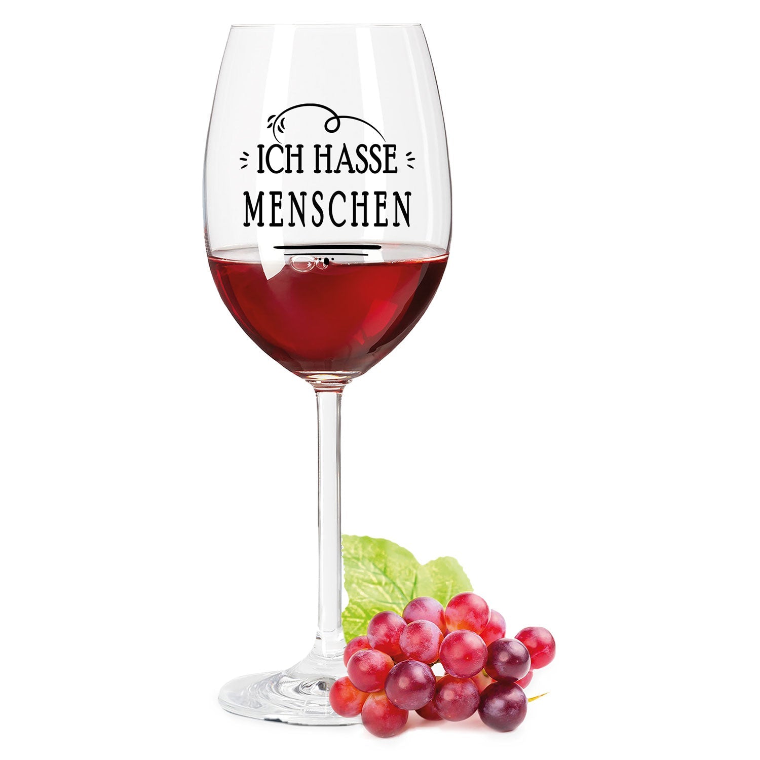 Leonardo Weingläser mit UV-Druck "Ich hasse Menschen"