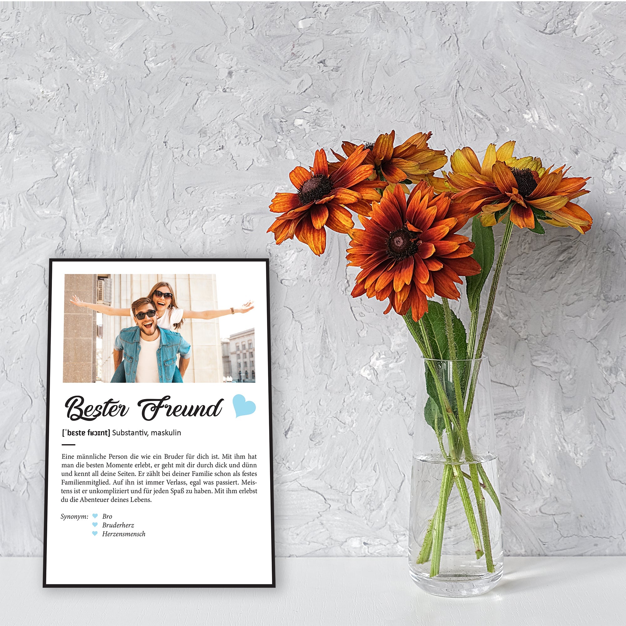 Holzschild Kunstdruck - Definition Poster - Personalisiert mit eigenem Foto