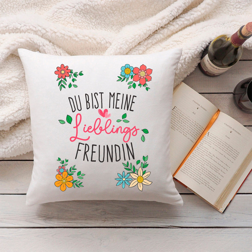 Bedrucktes Kissen mit Spruch Du bist meine Lieblings Freundin