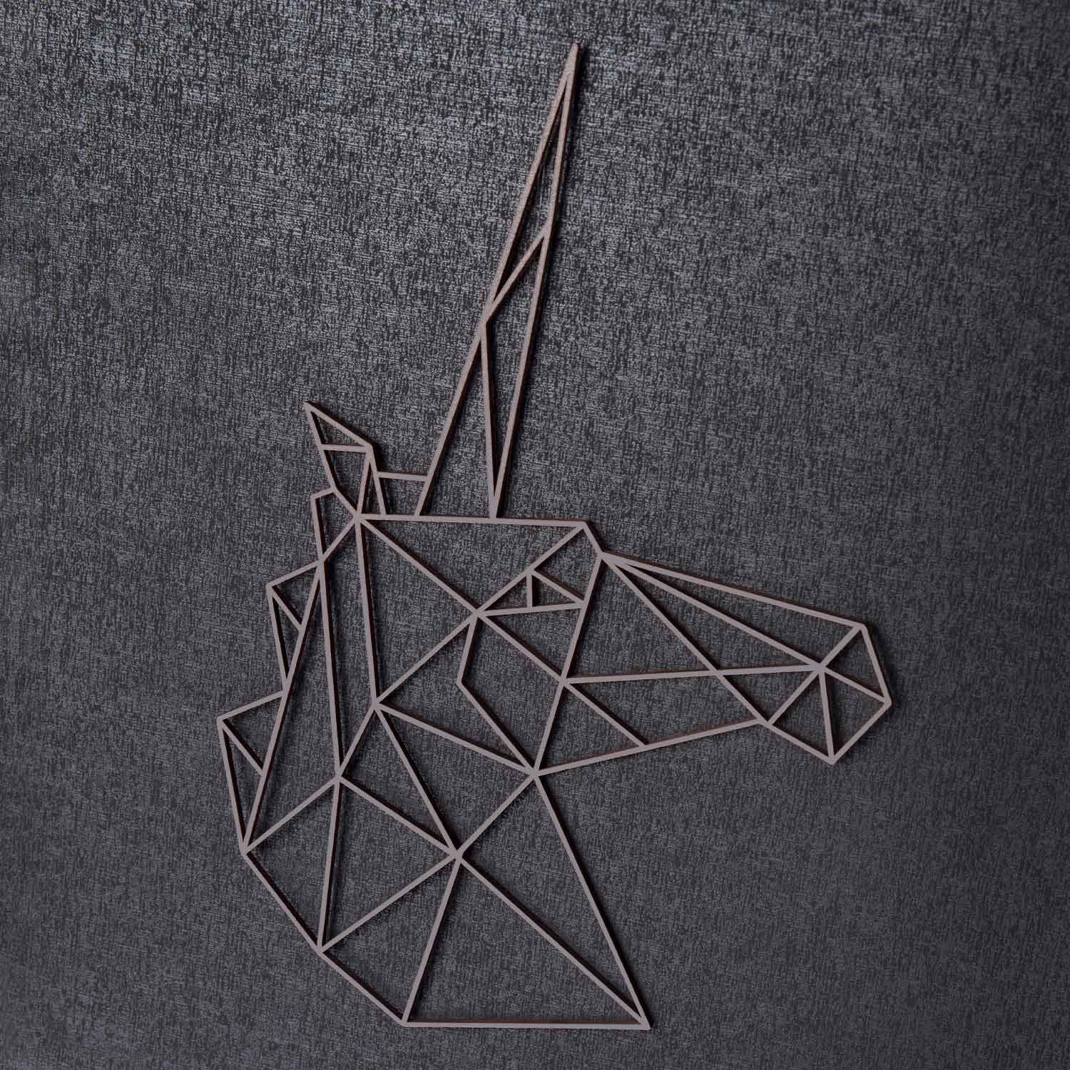 Origami Einhornkopf aus Holz -
