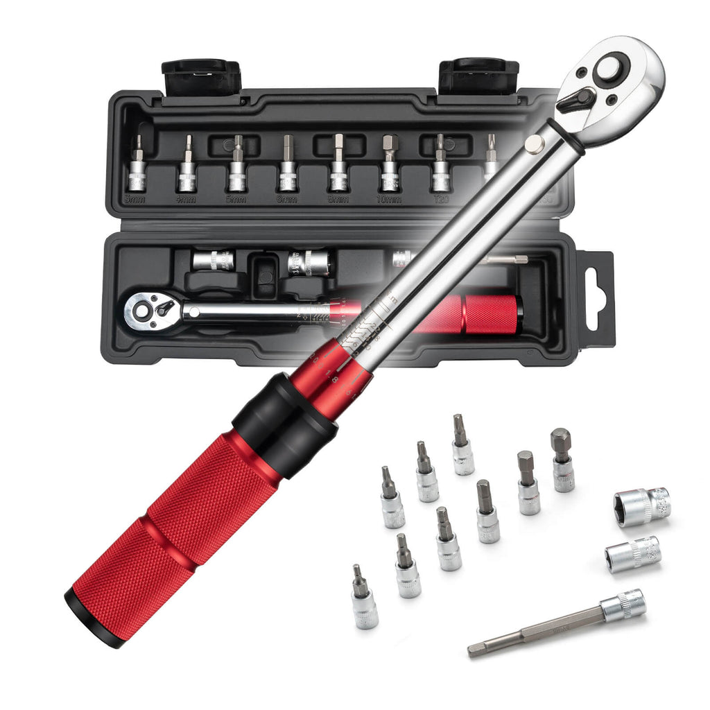Fahrrad Drehmomentschlüssel Set 2-24 Nm, Multifunktionales Reparaturwerkzeug