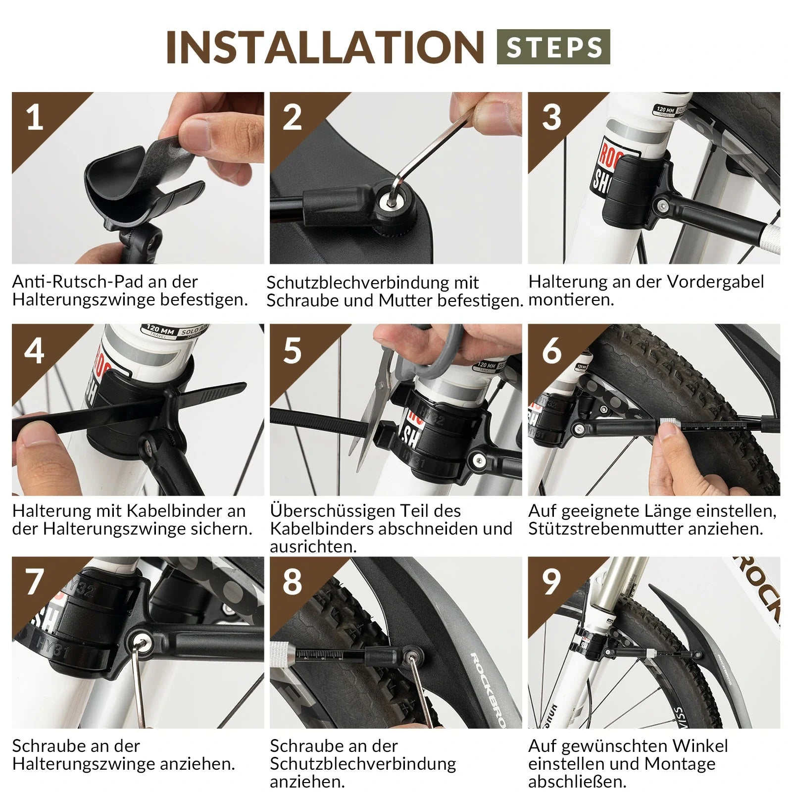 Fahrrad Schutzbleche Set Vorne/Hinten Flexible Fahrradschutzblech Verstellbar