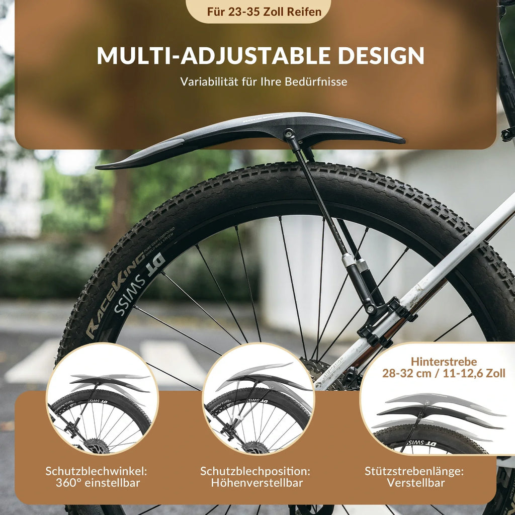 Fahrrad Schutzbleche Set Vorne/Hinten Flexible Fahrradschutzblech Verstellbar