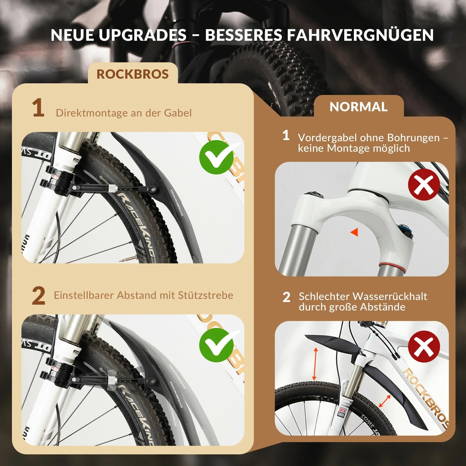 Fahrrad Schutzbleche Set Vorne/Hinten Flexible Fahrradschutzblech Verstellbar