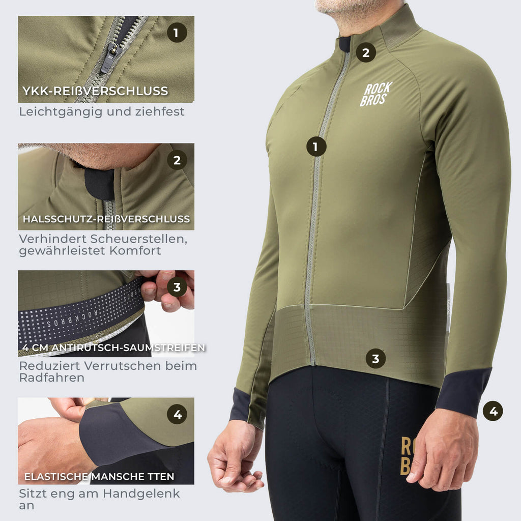 Fahrradjacke mit Reflexelementen Atmungsaktiv & Praktisch Herren