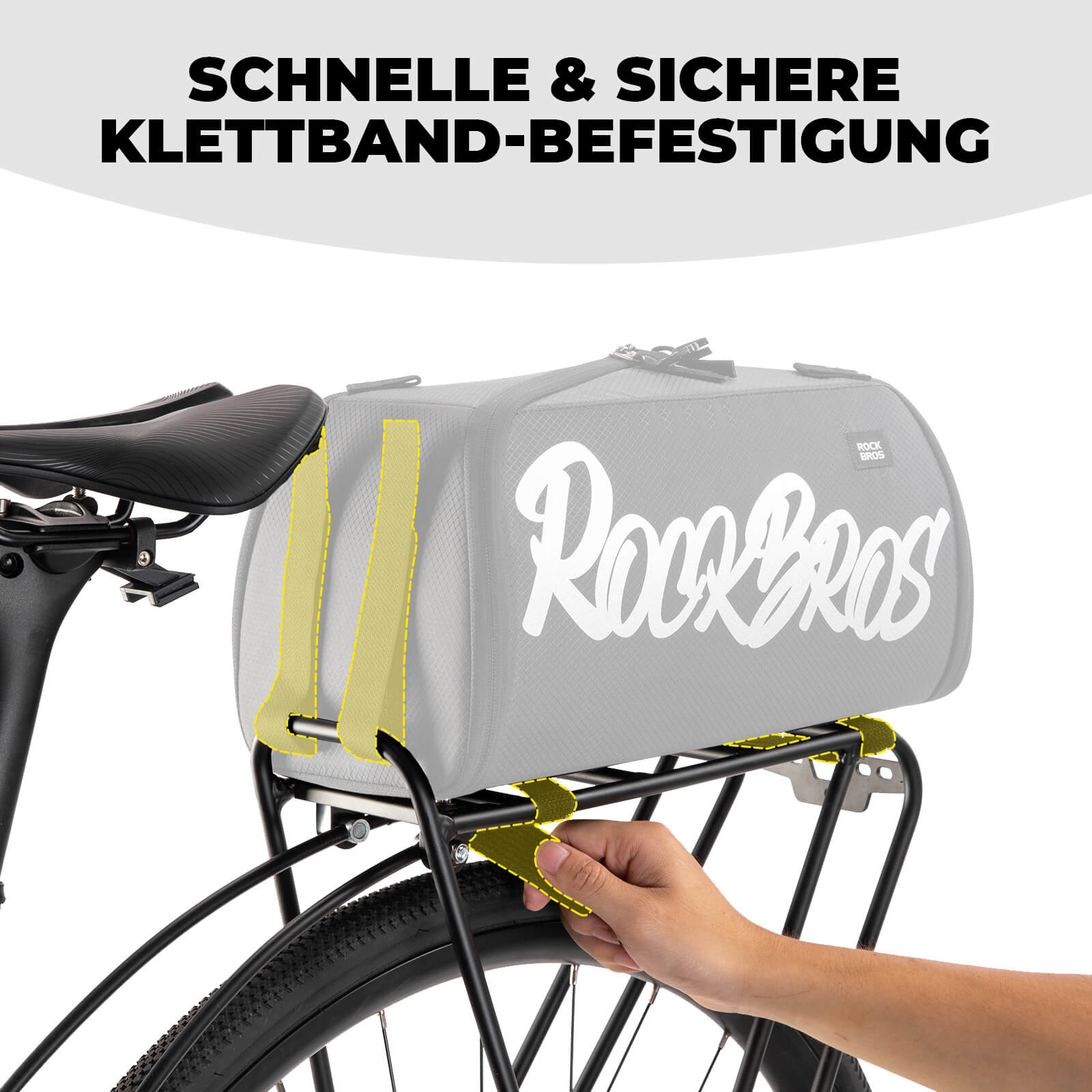 Faltbare Einteiler-Gepäckträgertasche für den Gepäckträger
