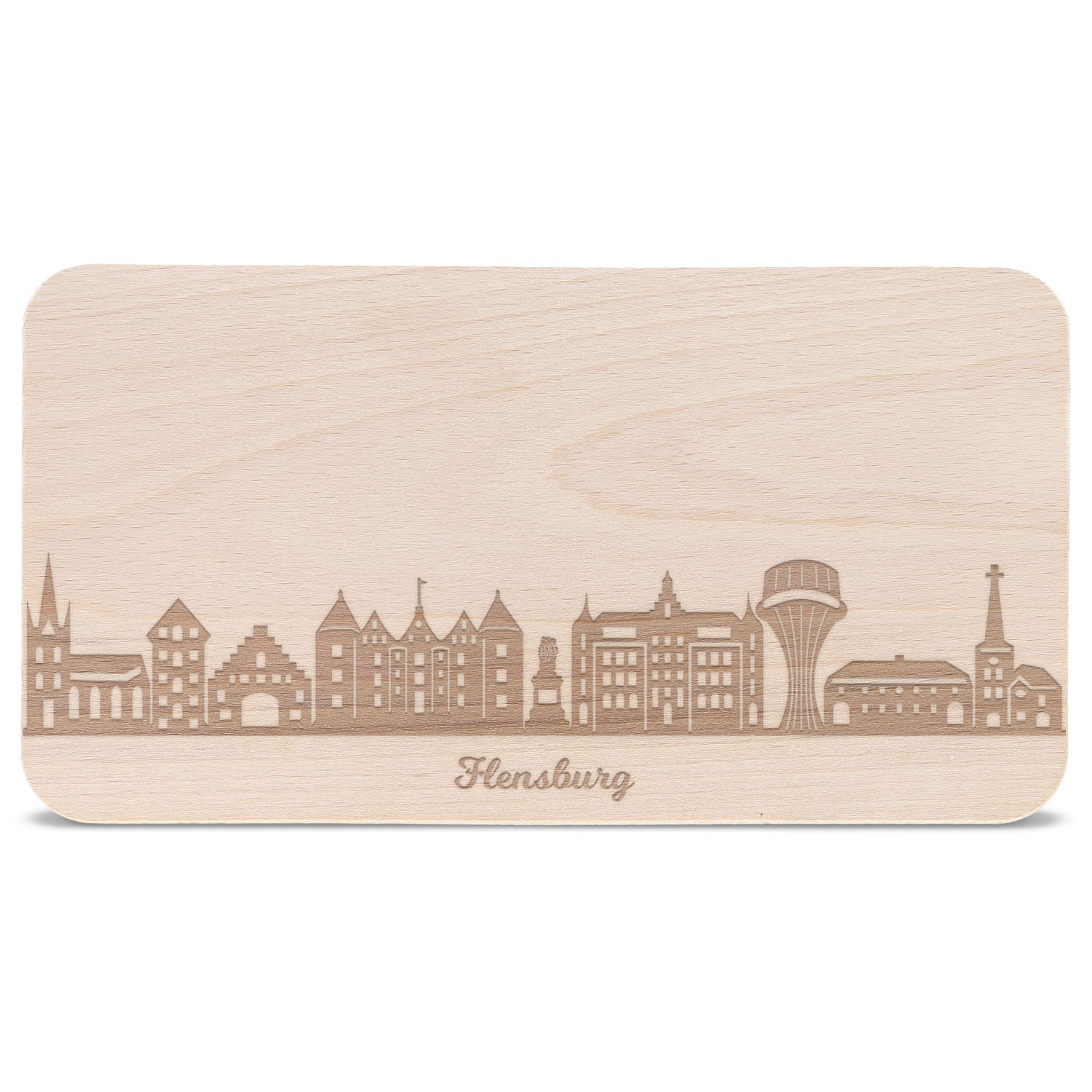 Frühstücksbrettchen Skyline Flensburg