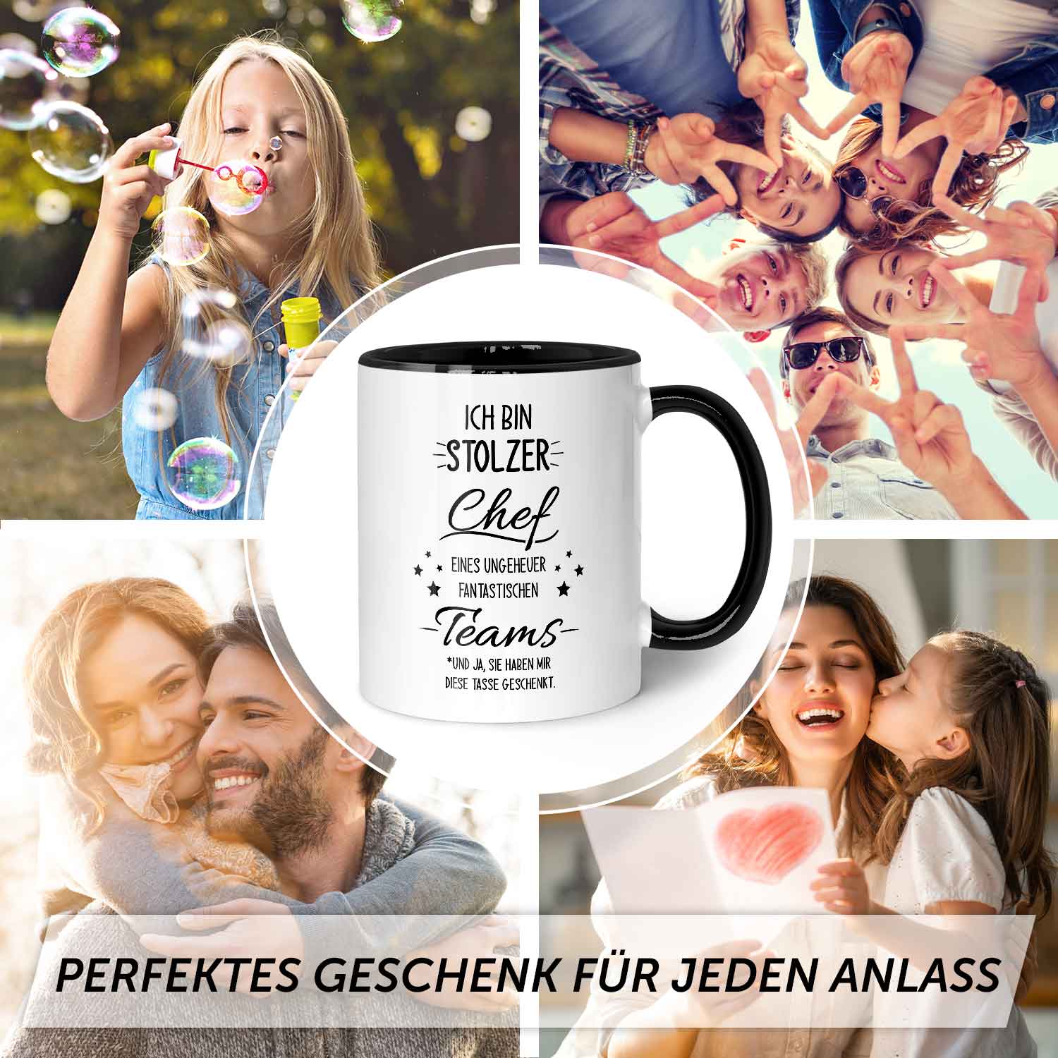 Bedruckte Tasse mit Spruch Stolzer Chef