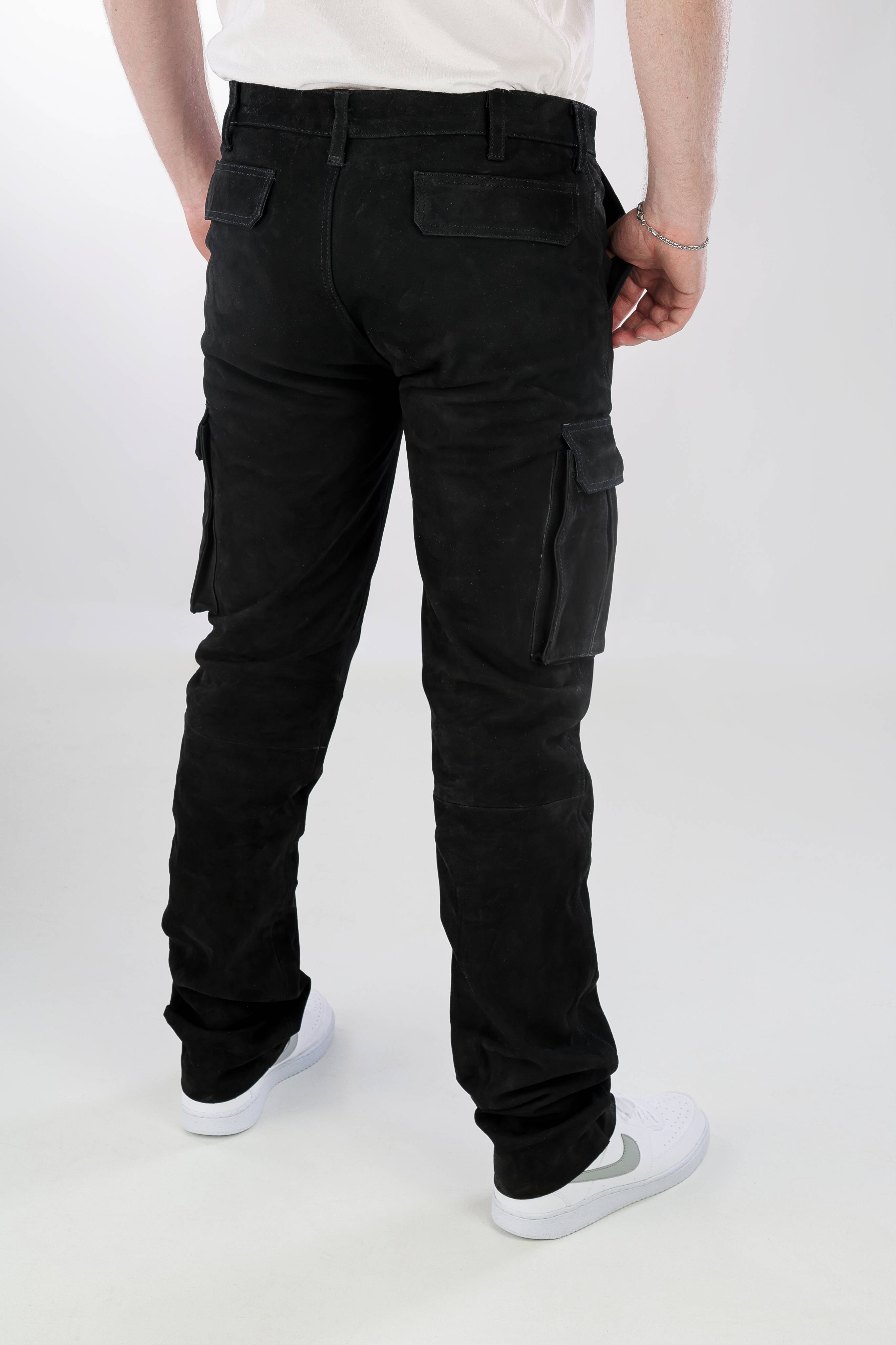 Herren Lederhose Cargo Nubuk