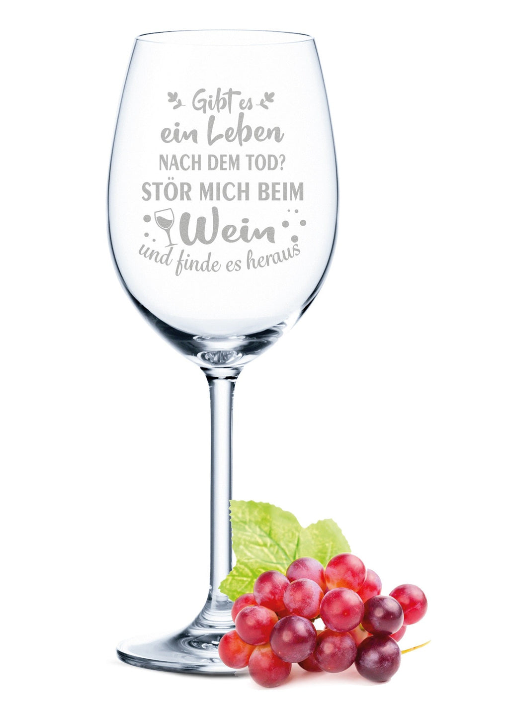 Leonardo Weinglas mit Gravur - "Gibt es ein Leben nach dem Tod"