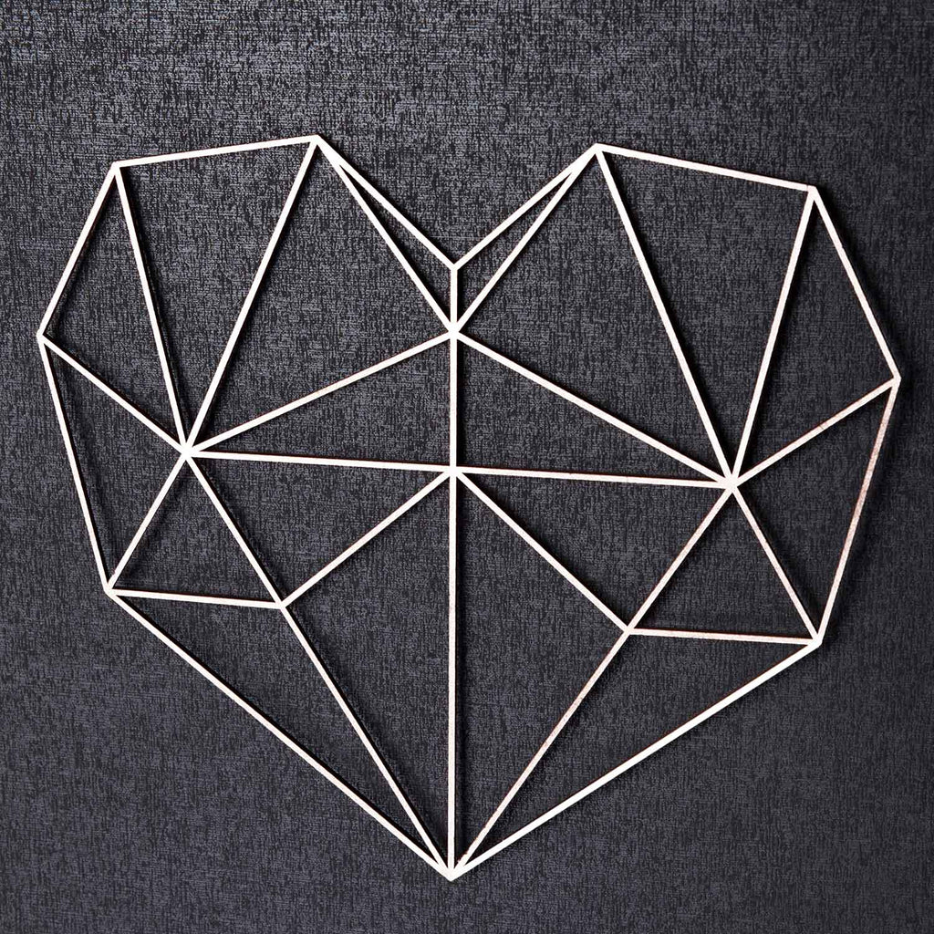Origami 3D Herz aus Holz -