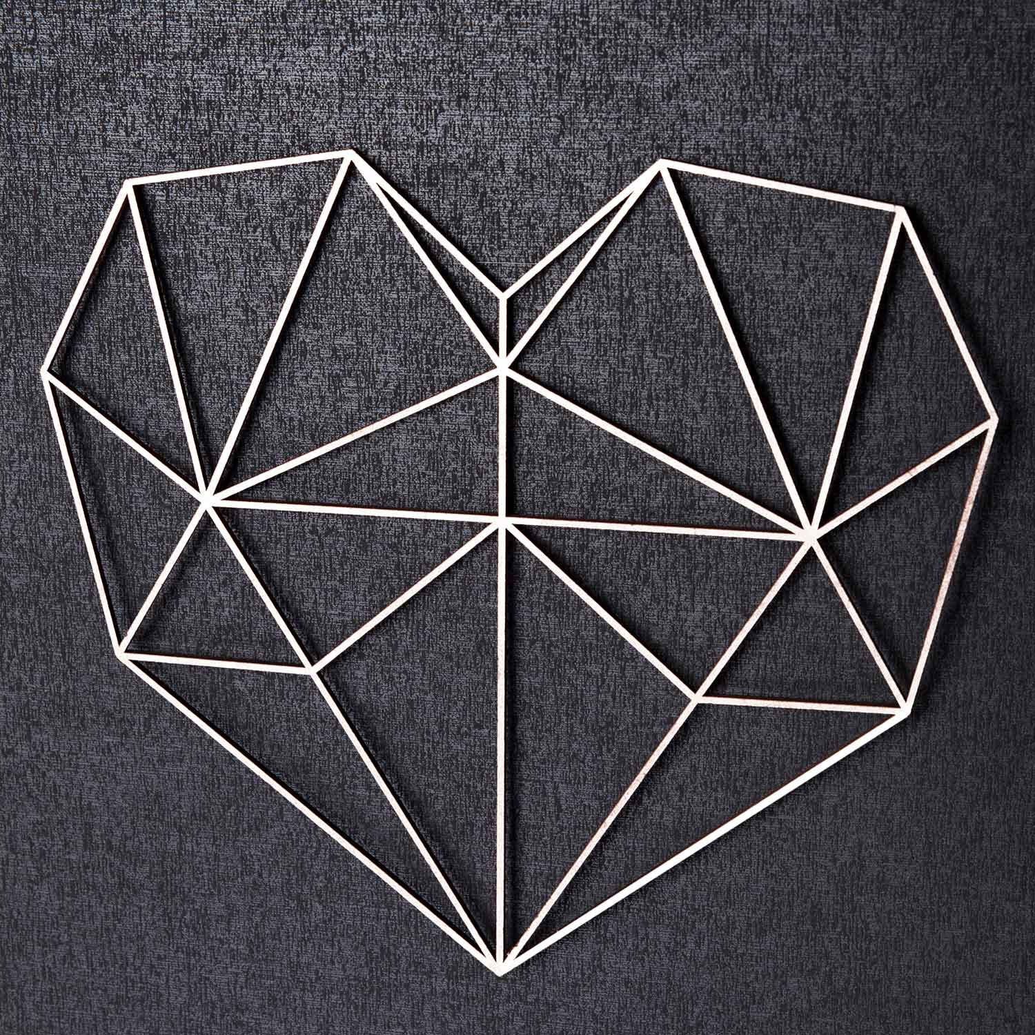 Origami 3D Herz aus Holz -
