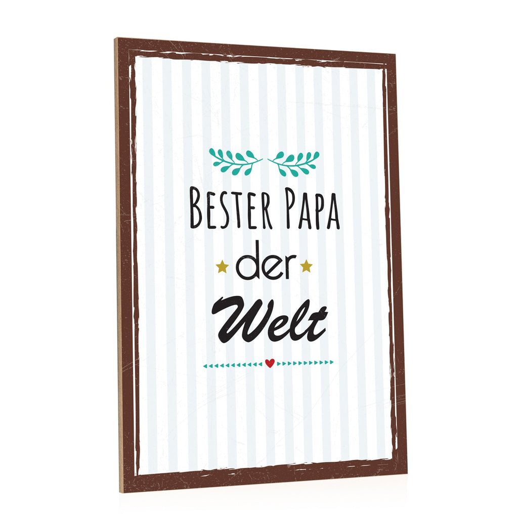Holzschild Bester Papa der Welt