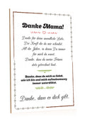 Holzschild Danke Mama dass es Dich gibt