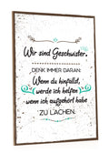 Holzschild Wir sind Geschwister