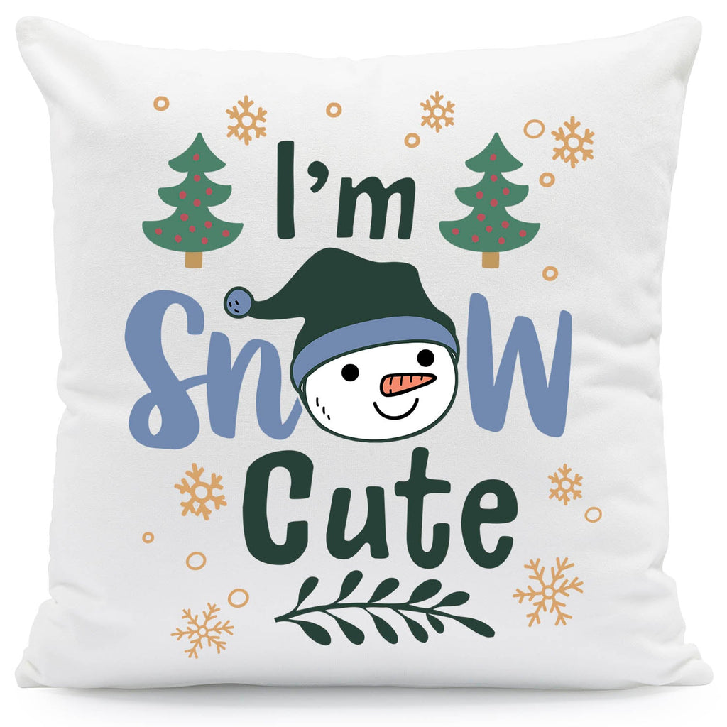 Kissen mit Weihnachtsmotiv - I'm snow cute - Weihnachtsdeko - Geschenke für Frauen & Männer