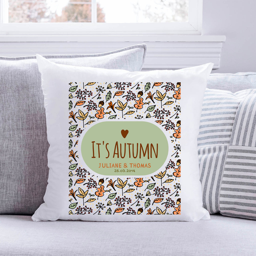 Bedrucktes Kissen mit Spruch It's Autumn