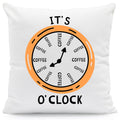 Bedrucktes Kissen mit Motiv "It's coffee o´clock"