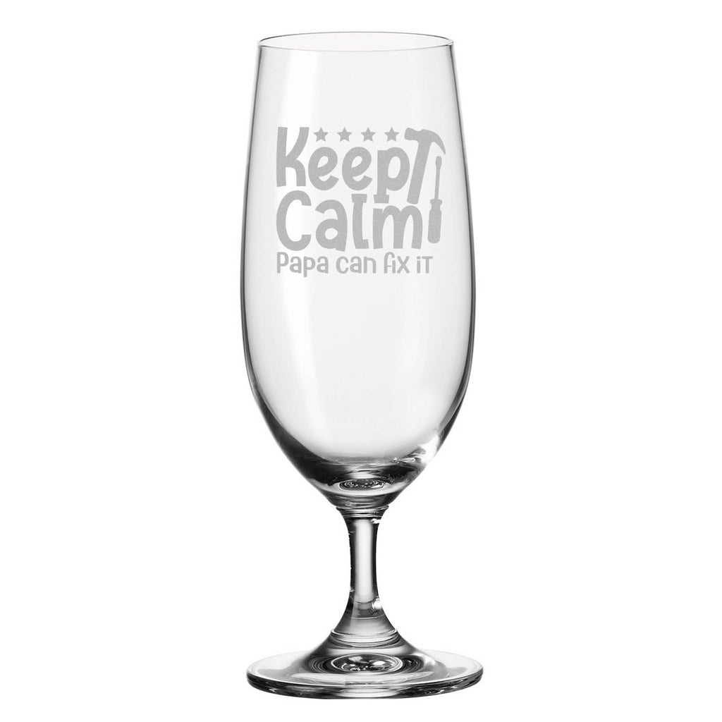 Leonardo Bierglas mit Gravur "Keep calm papa can fix it"