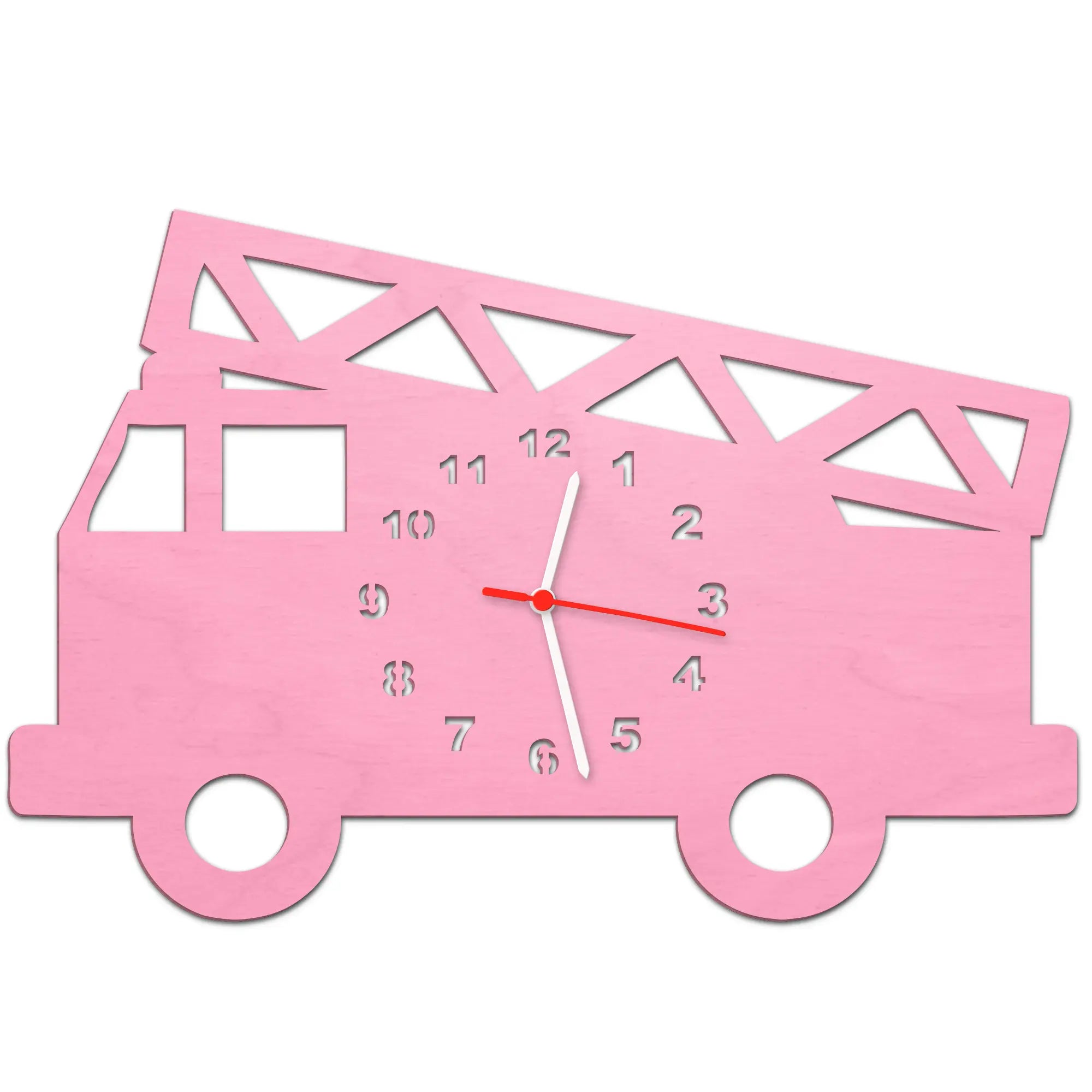 Kinder Wanduhr im Feuerwehrauto Design