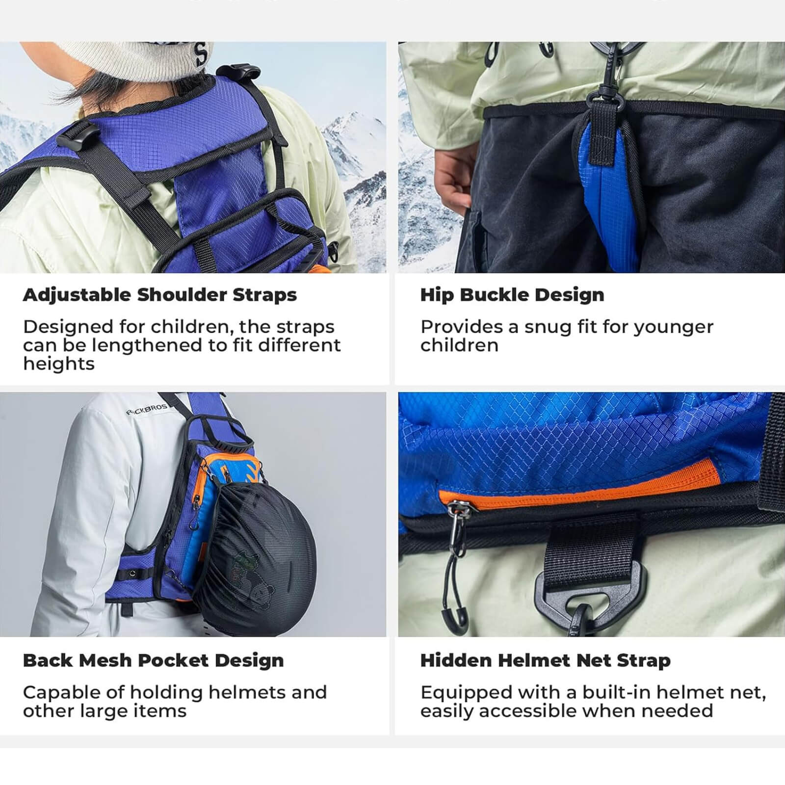 Qunature Kinder Ski-Trainingsrucksack mit Gurt