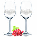 Leonardo Weingläser mit Gravur - Skyline Leimen im Set
