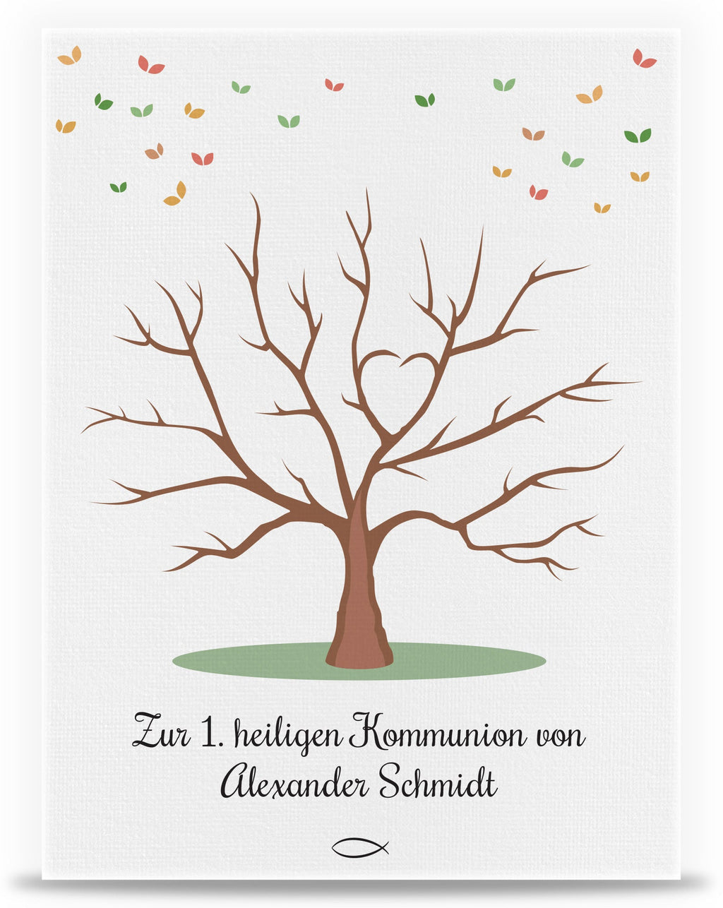 Leinwand als Gästebuch zur Kommunion