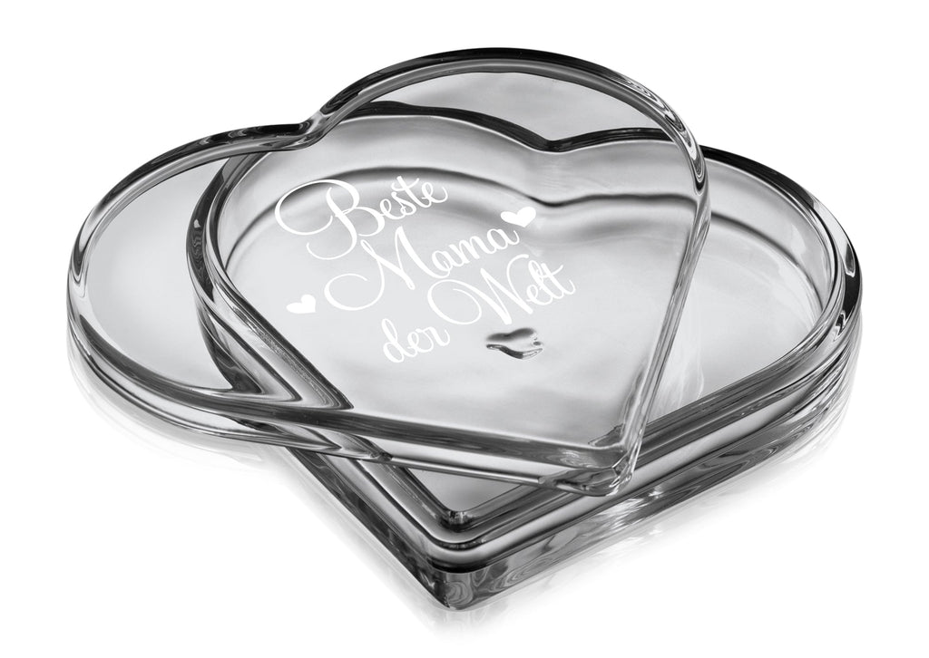 Leonardo Herz Glas Box mit Aufdruck "Beste Mama der Welt"
