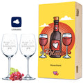 Leonardo Weingläser "Sundowner Vino Design" mit Namen inkl. bedruckter Holzkiste