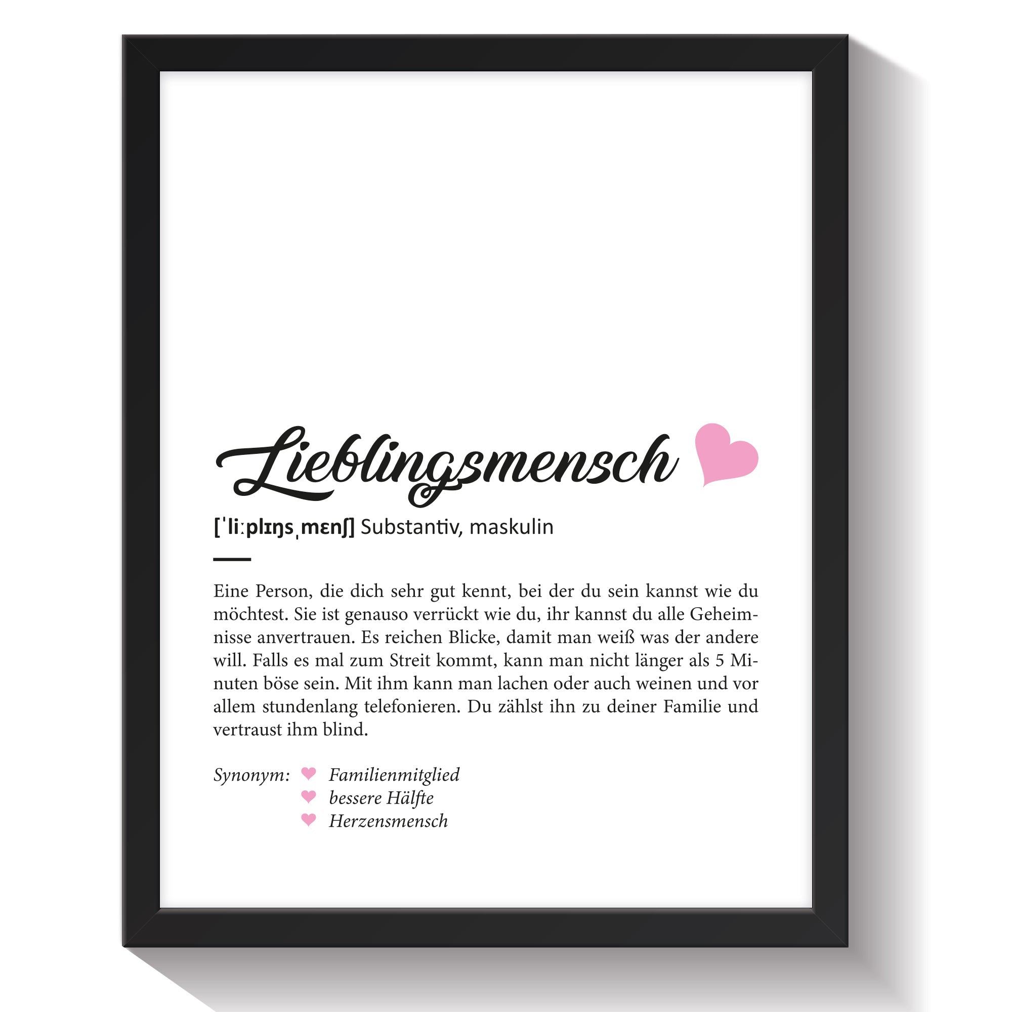 Definition Poster, Kunstdrucke & Worterklärung auf DIN A4 Premium-Foto-Papier