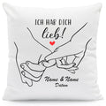 Bedrucktes Kissen mit Motiv "Love Hands"