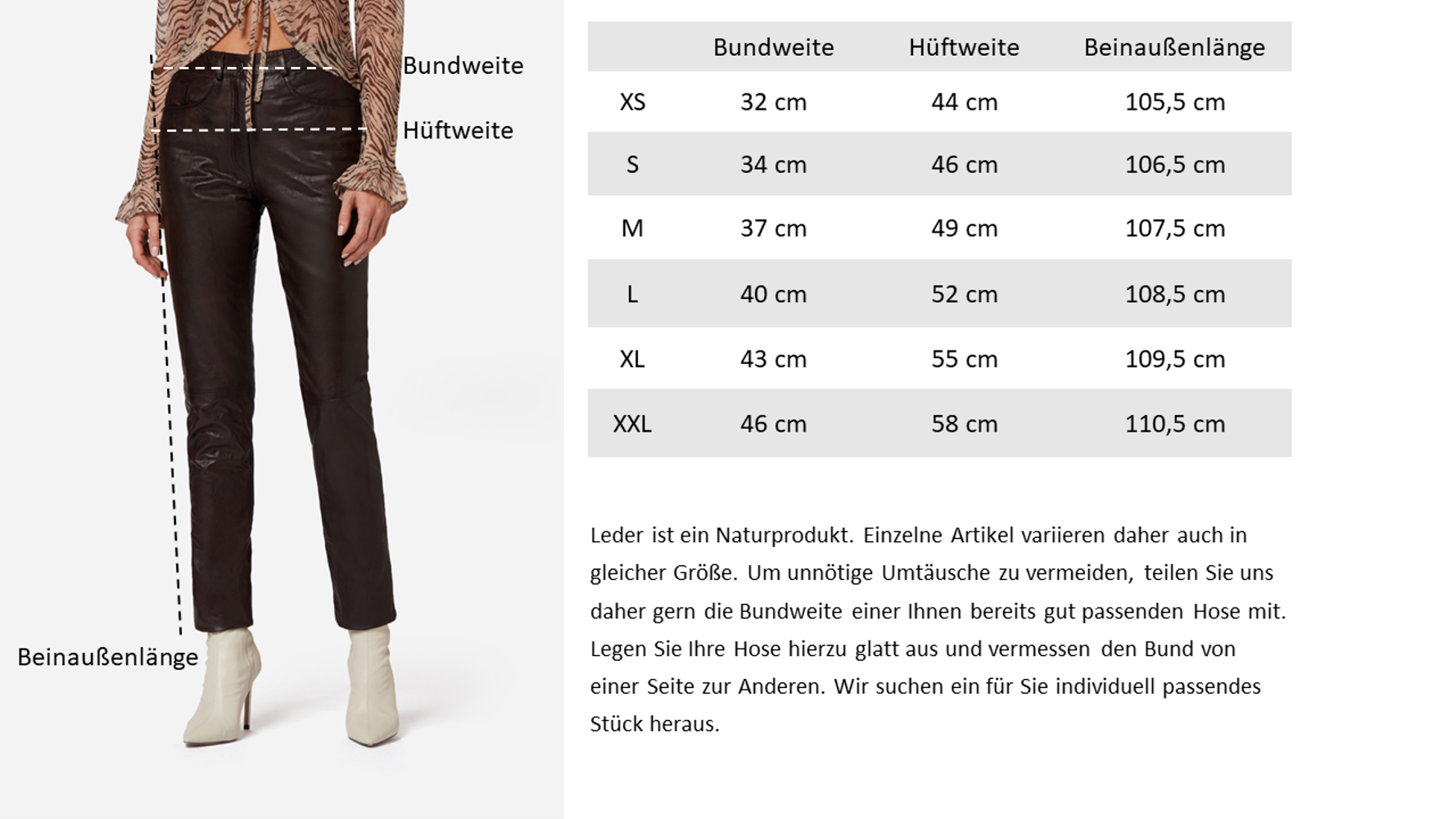 Five Pocket Lederhose Damen 9809