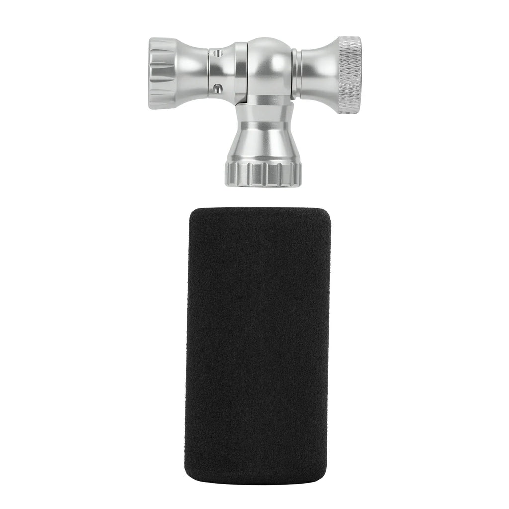 Mini Fahrradpumpe mit CO₂-Adapter - Tragbar, Presta & Schrader Kompatibel, bis 80 PSI