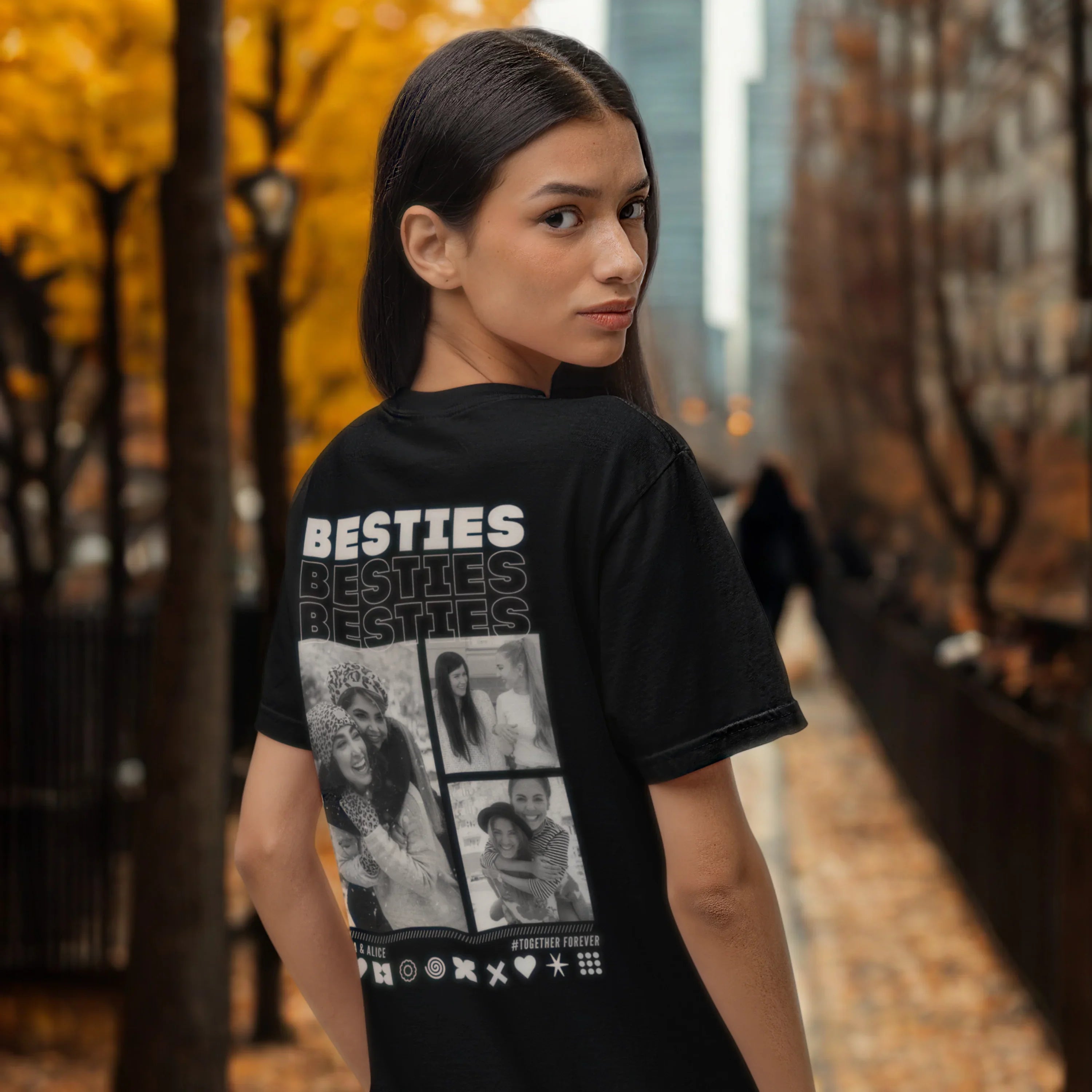 BESTIES T-Shirt mit Euren Fotos personalisiert