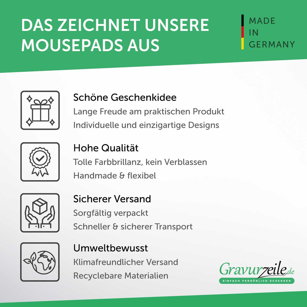 Bedrucktes Mousepad im Metall Design