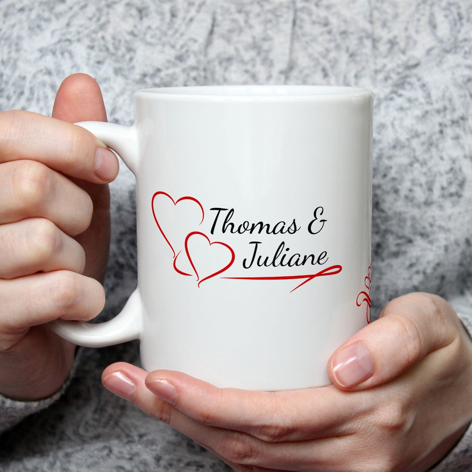 Bedruckte Tasse im Pärchen Design