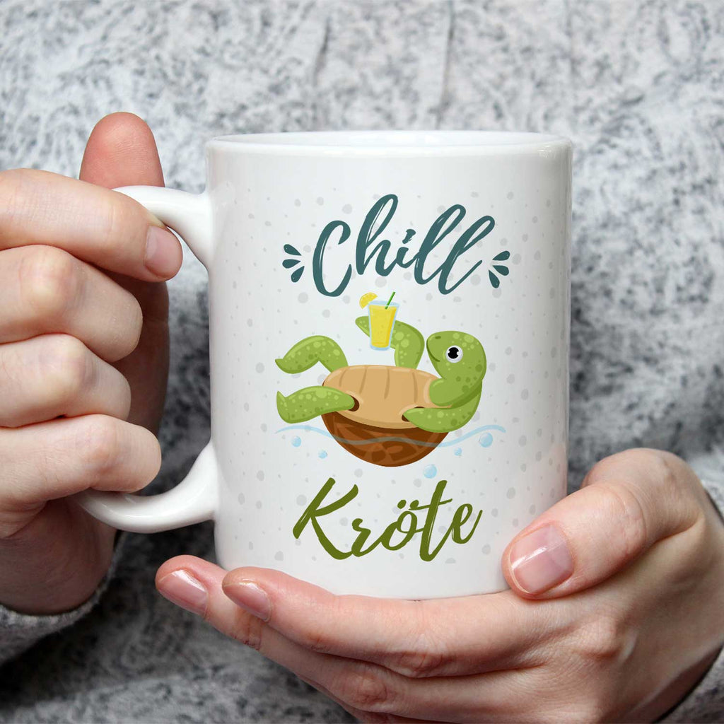 Bedruckte Tasse mit Spruch - Chillkröte