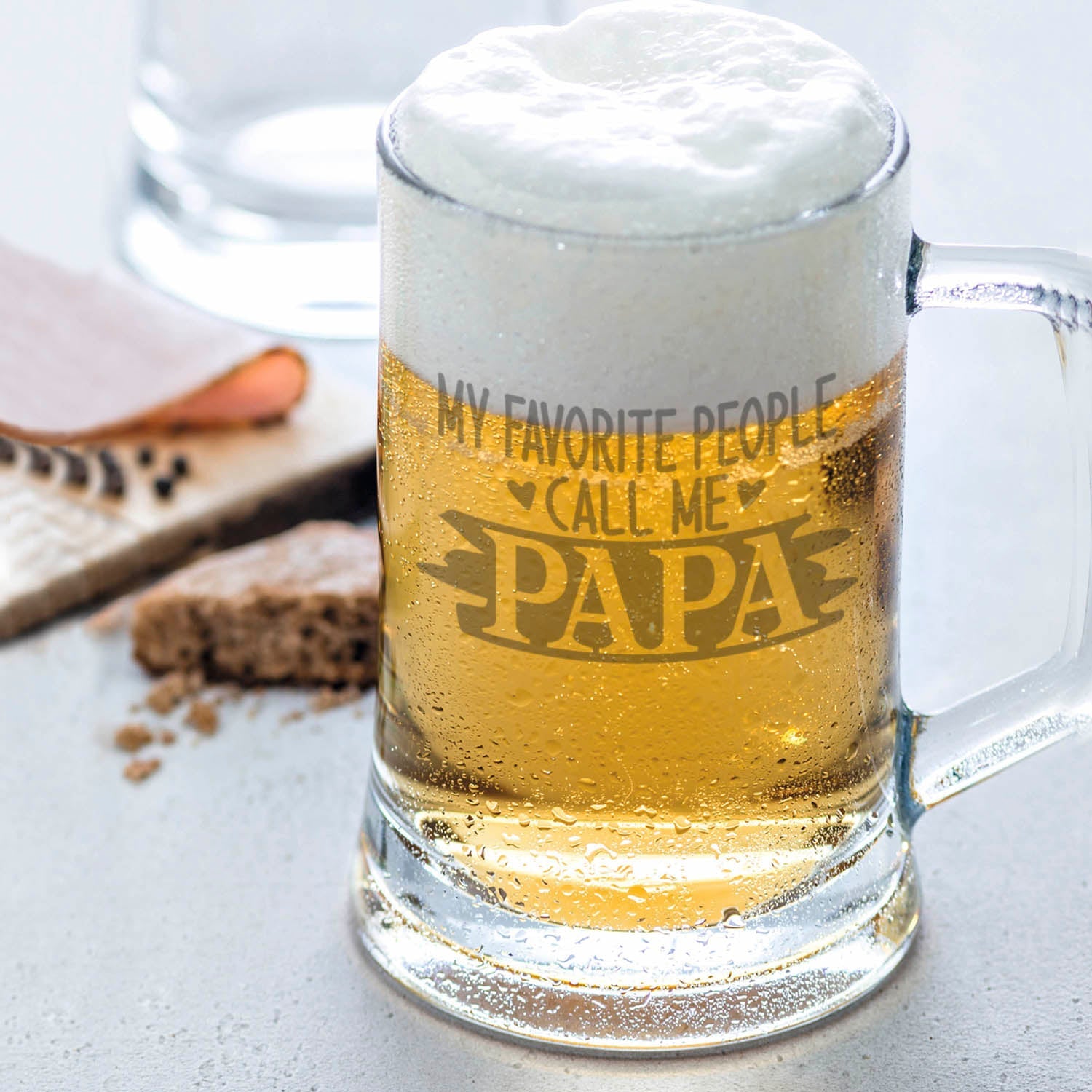 Montana Bierkrug mit Gravur "My favorite people call me papa"