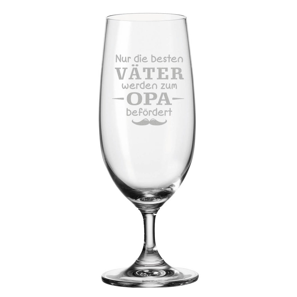 Leonardo Bierglas mit Gravur "Nur die besten Väter werden zum Opa befördert"