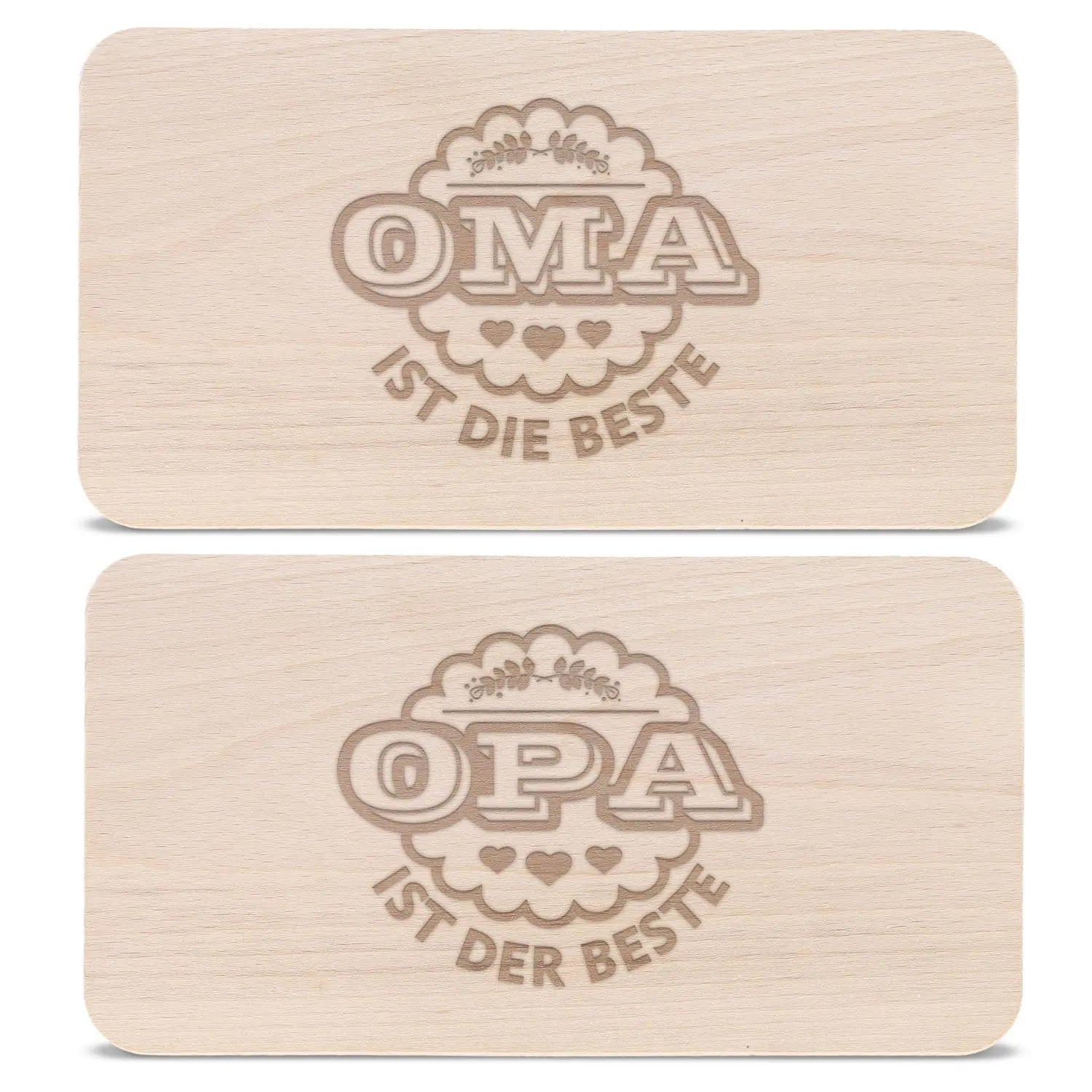 Frühstücksbrettchen Oma + Opa sind die Besten im Set