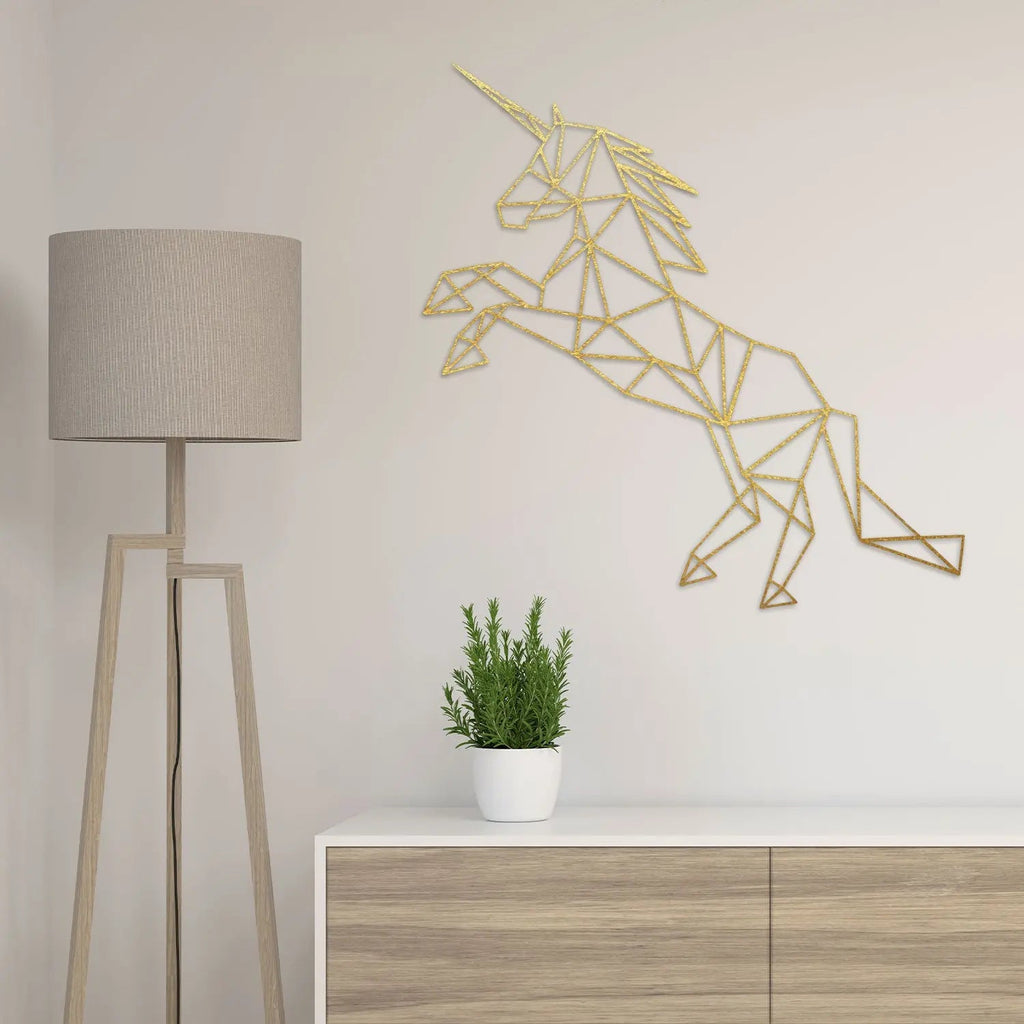 Origami Einhorn V2 aus Holz -
