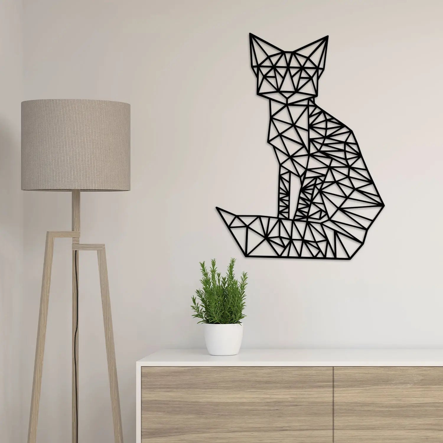Origami Fuchs aus Holz -