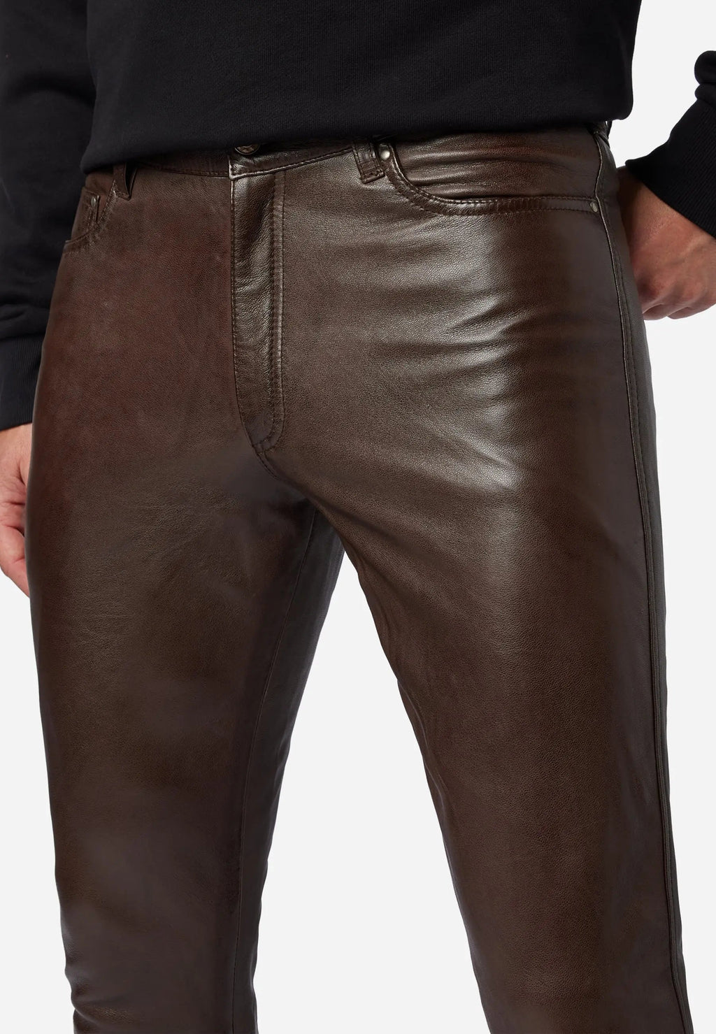 Slim Fit Herren Lederhose Bono